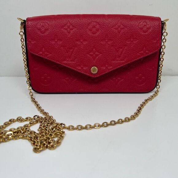 Louis Vuitton Felicie Pochette Monogram Empreinte Leather Red - Picture 9 of 9